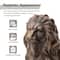Glitzhome® 2ft. Oversized Bronze Sitting Lion Garden Statue
